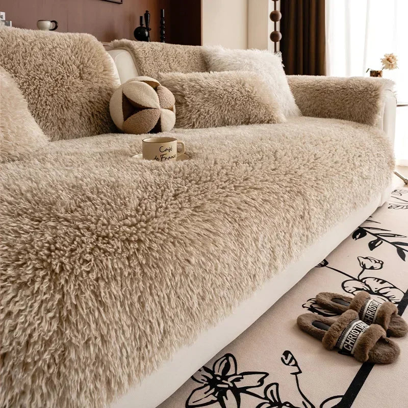 Miękki pluszowy pokrowiec na sofę - absolutny komfort i elegancki styl