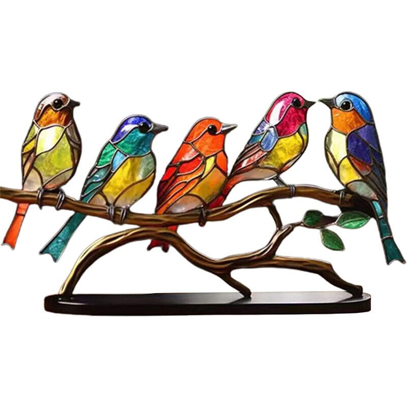 Dekorativní ornament – Ptáci sedící na větvi