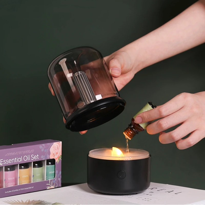 Lampada Diffusore di Aromi — Atmosfera Fiamma Rilassante