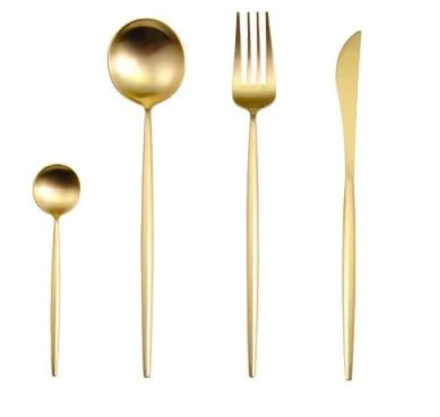 24-Piece Cutlery Set – Chic Finish for Refined Table