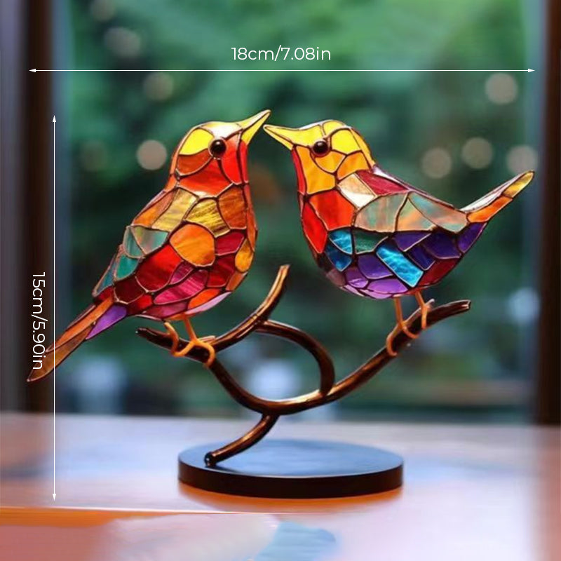 Dekorativní ornament – Ptáci sedící na větvi