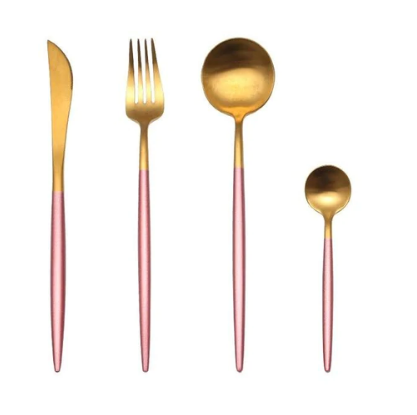 24-Piece Cutlery Set – Chic Finish for Refined Table
