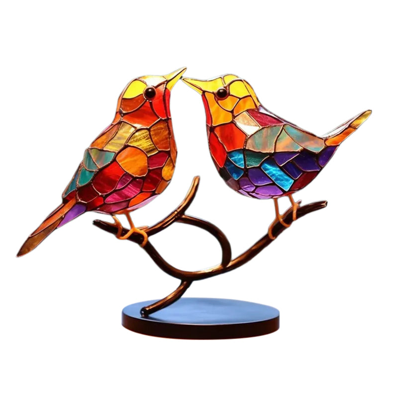 Dekorativní ornament – Ptáci sedící na větvi