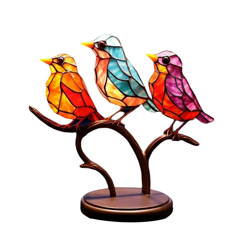 Dekorativní ornament – Ptáci sedící na větvi