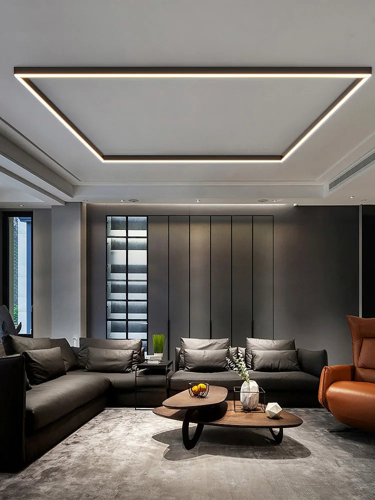 Minimalistyczny sufitowy żyrandol LED - Skandynawski design 