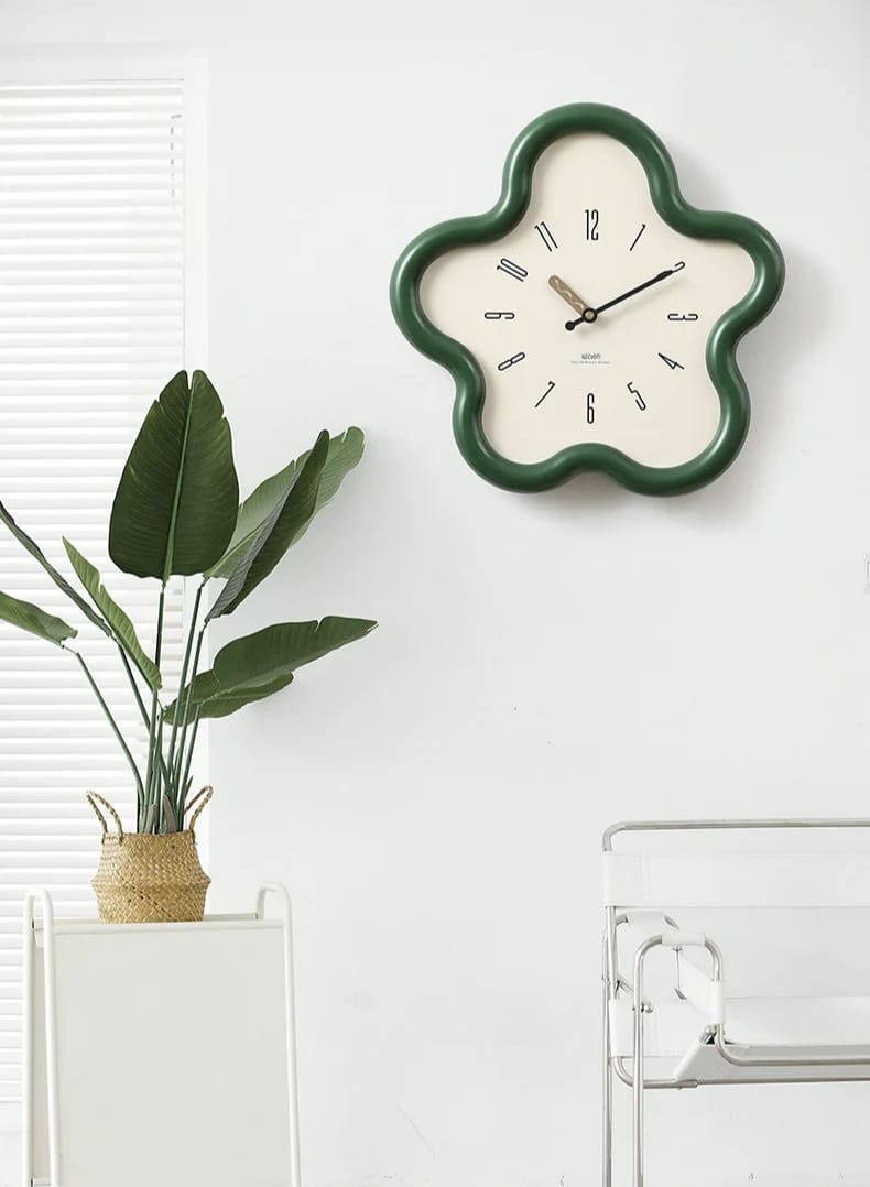 Veggklokke Pendel Blomst 3D – Elegant Dekorasjon Og Moderne Stil 