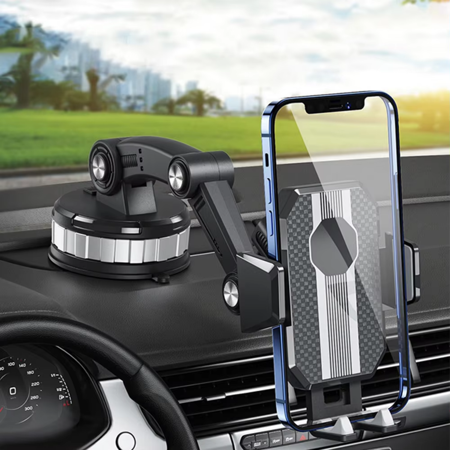 Suport Smartphone Auto Rotativ 360° — Rotire Completă și Stabilitate Maximă 