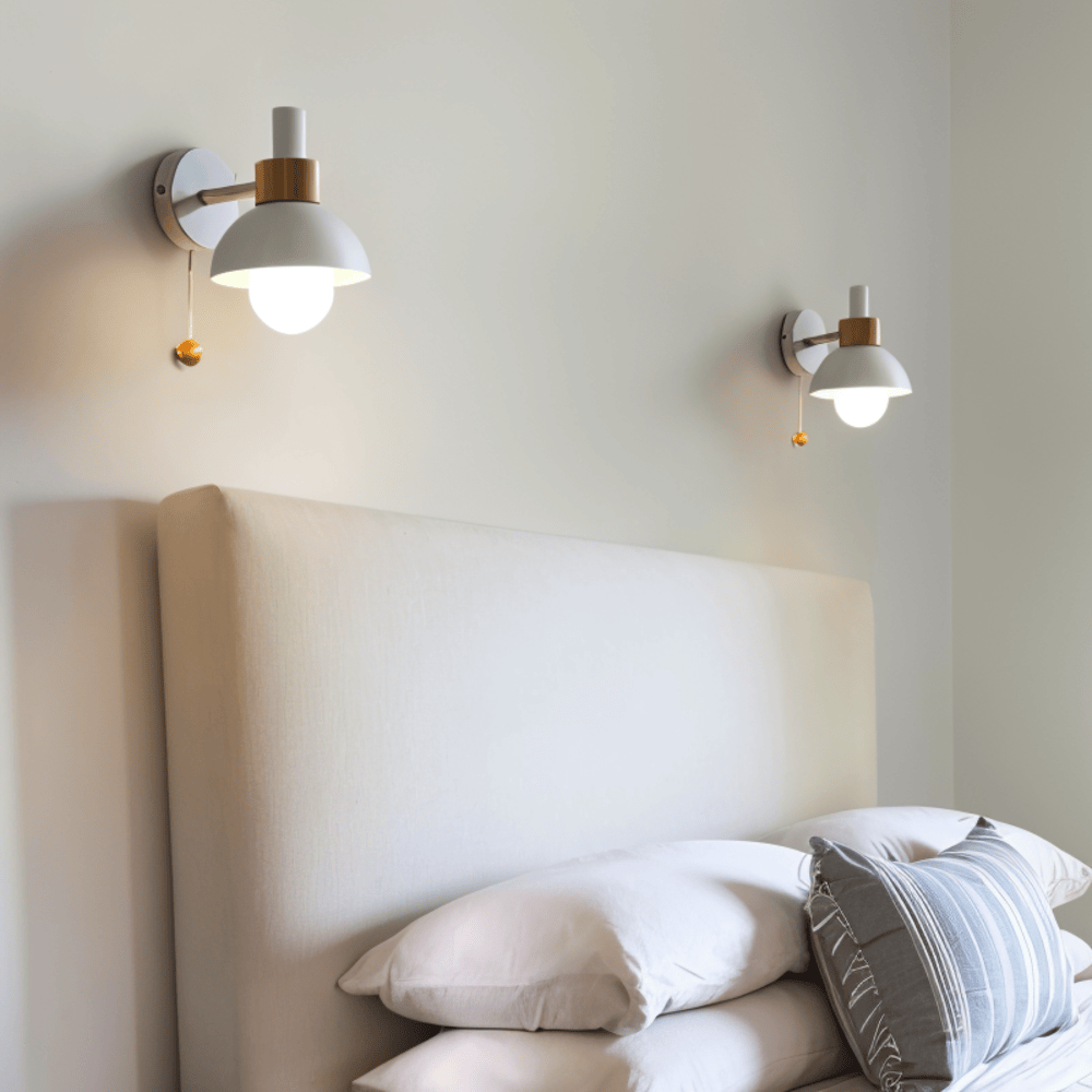 Aplique Pastel con Interruptor Tirador - Iluminación Suave y Estilo Moderno