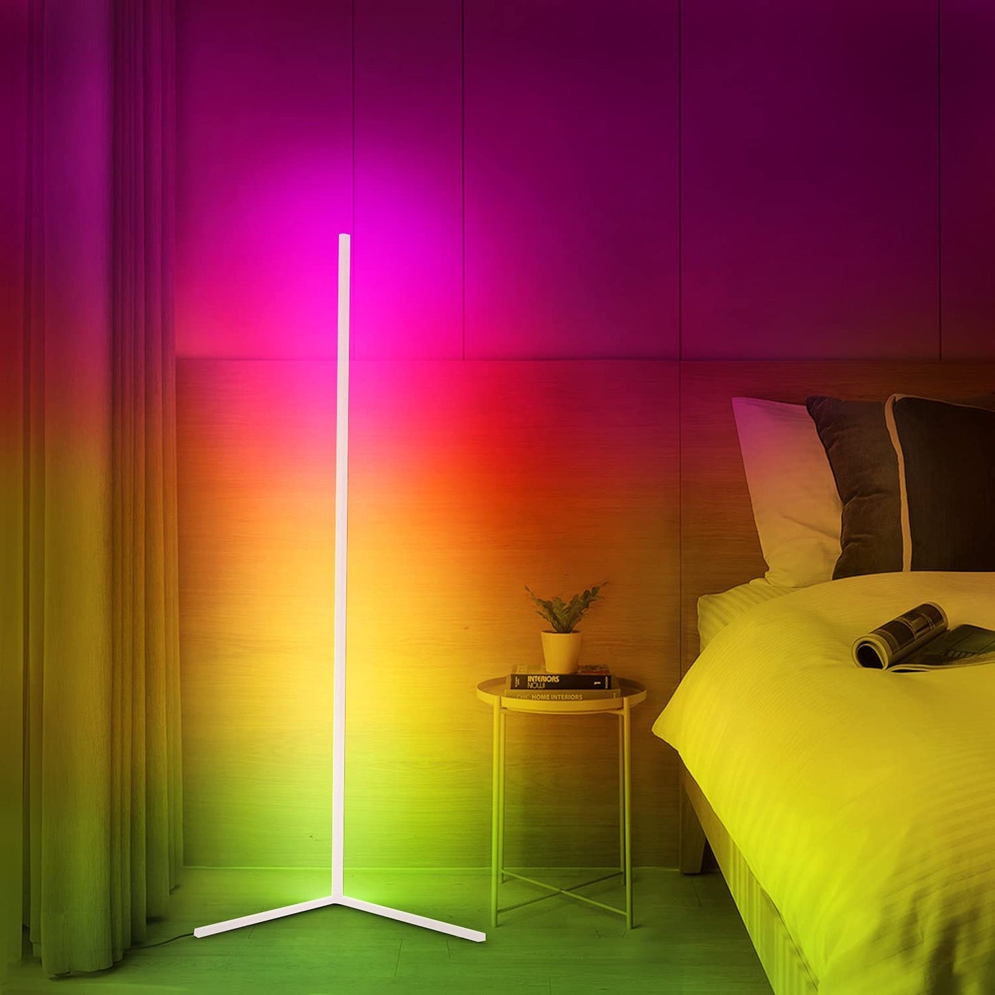 מנורת LED פינתית – תאורה ambient ועיצוב מינימליסטי 
