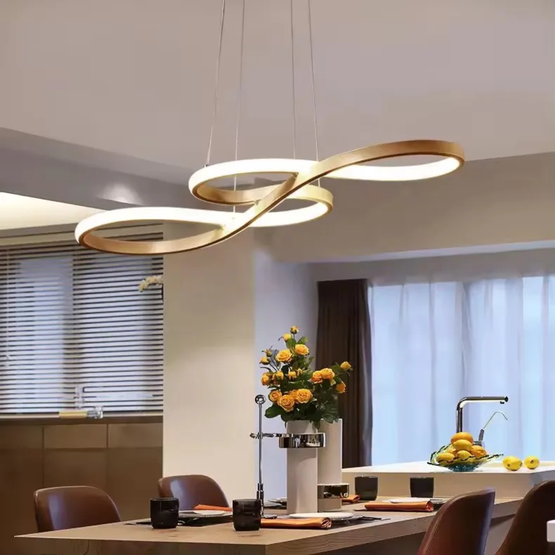 Modern LED függőlámpa gyűrűkben – Elegáns és futurisztikus design 