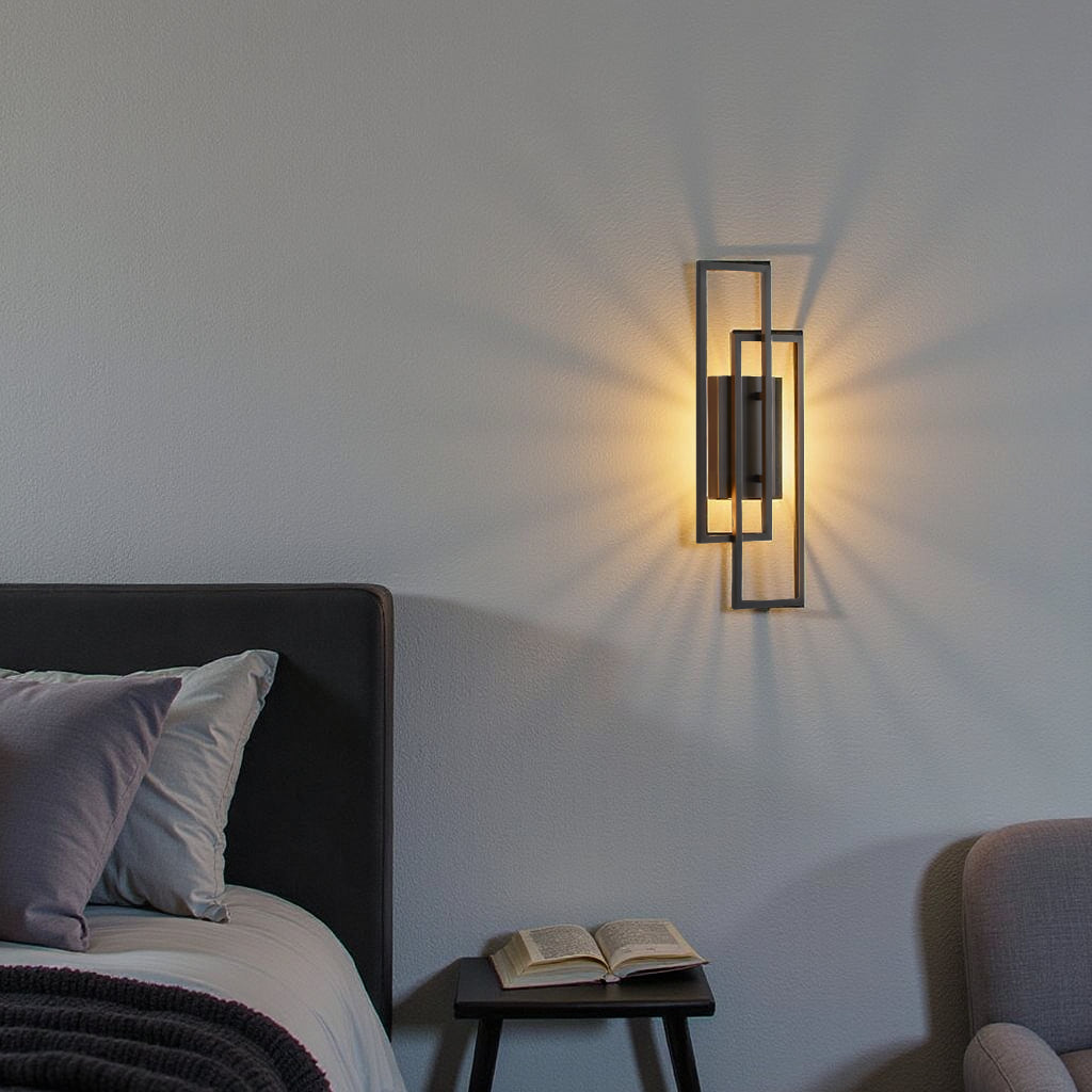 Rektangulær Geometrisk Vegglampe – Eleganse Og Modernitet 