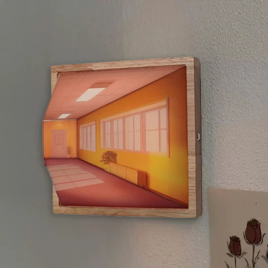 Nástenná dekoratívna lampa – 3D vizuálna ilúzia 