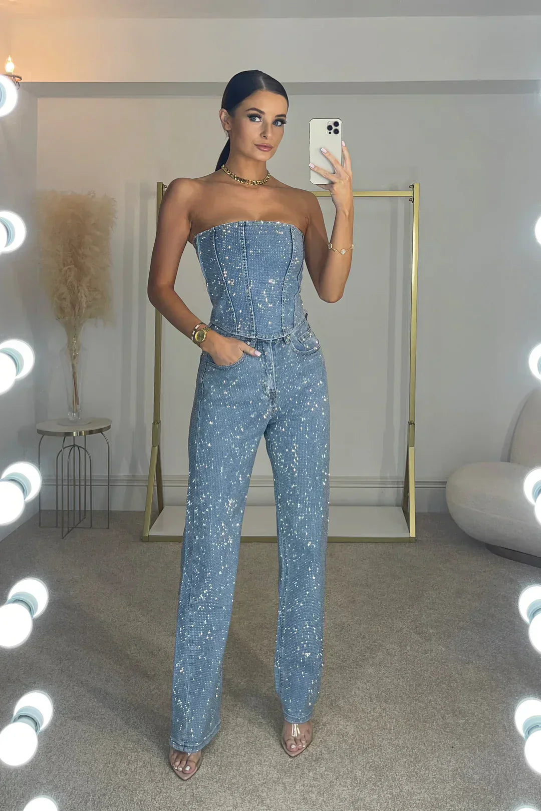 Ginia | Dlouhý overal s korzetem – Glamour a elegance 