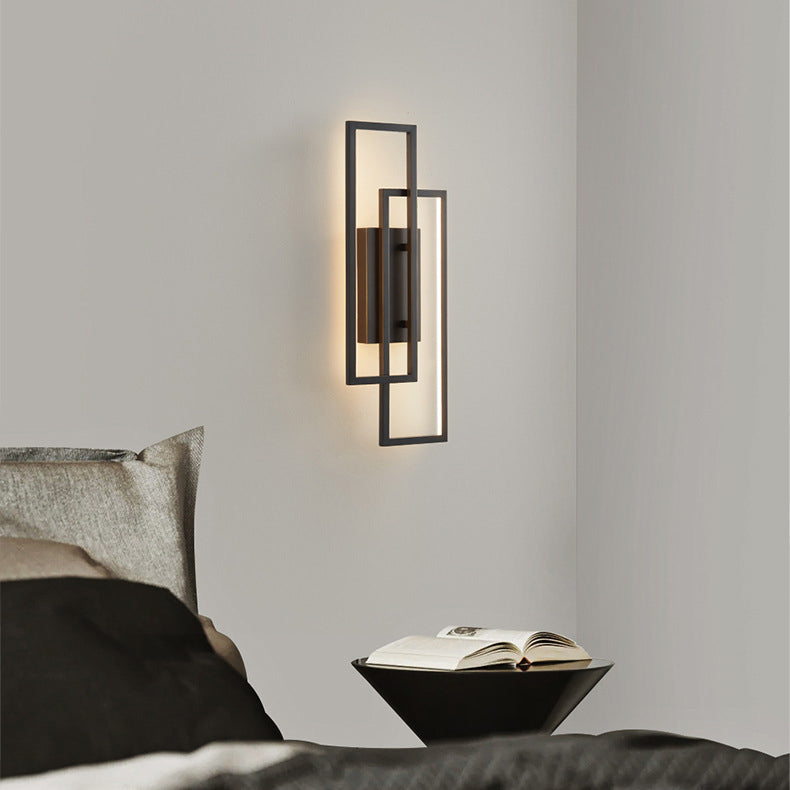 Rektangulær Geometrisk Vegglampe – Eleganse Og Modernitet 