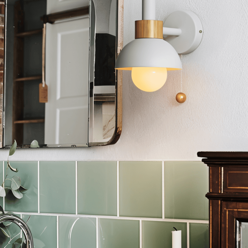 Aplique Pastel con Interruptor Tirador - Iluminación Suave y Estilo Moderno