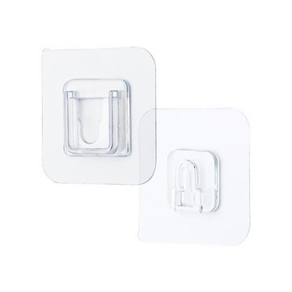 Double-sided adhesive hooks for drill-free storage 