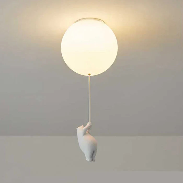 Kinderplafondlamp — Hangende Beren Aan Verlichte Ballonnen 