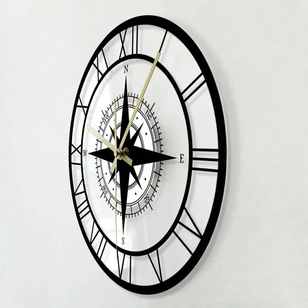 Orologio da Parete Bussola Nautica – Tocco Decorativo Chic e Funzionale 