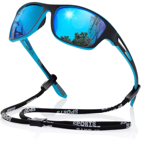 نظارات رياضية م polarized – حبل قابل للتعديل وحماية من الأشعة فوق البنفسجية 
