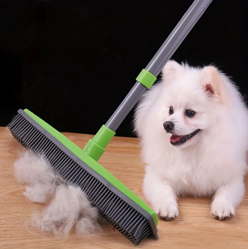 Escoba Anti-Pelos Para Alfombras — Práctica Para Suelos, Alfombras Y Sofás 