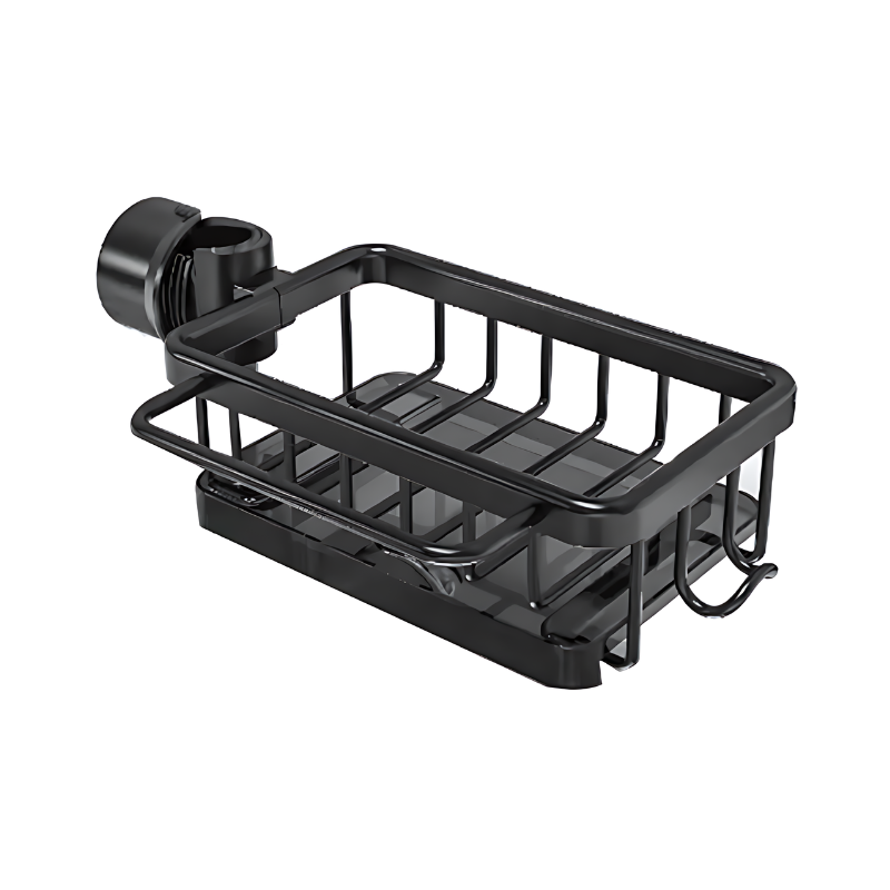 Porta-esponjas compacto para grifo – Almacenamiento ingenioso y ahorro de espacio 