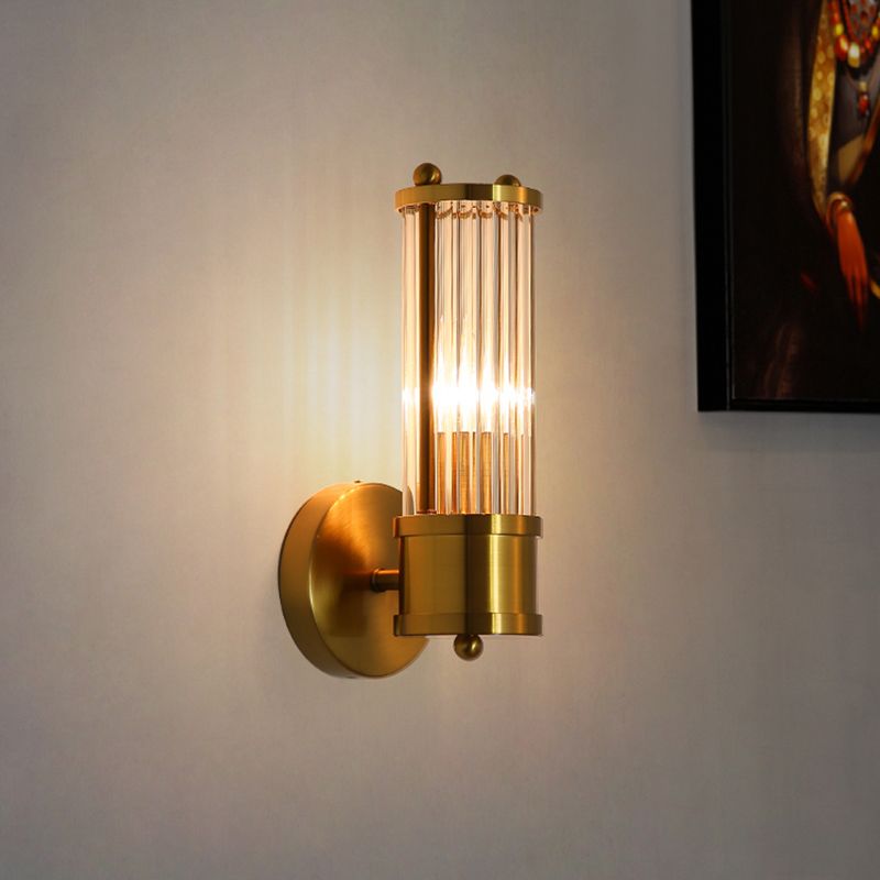 Modern hengeres fali lámpatest - Style Moderne Doré En Métal Et Verre