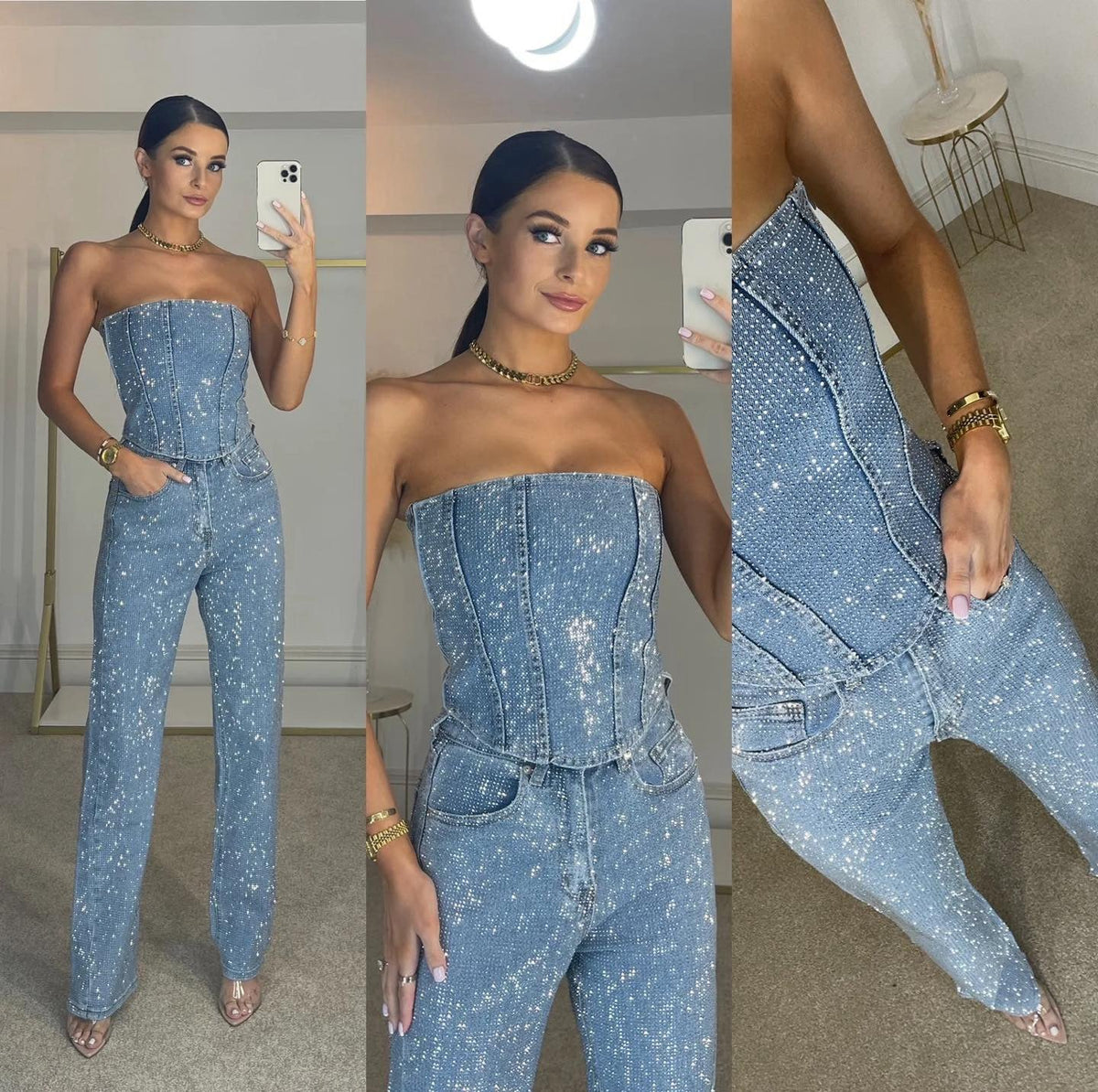 Ginia | Lång Bustier Overall – Glamour Och Distinktion 
