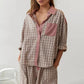 Charlotte | Pijamale Confortabile Chic Cu Dungi Și Carouri 
