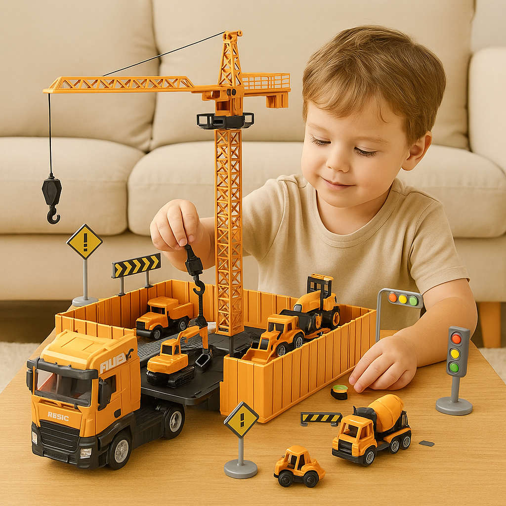 Camión de construcción 2 en 1 con herramientas - Creatividad y juego interactivo