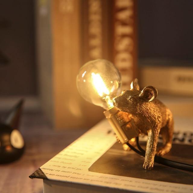 Lámpara de Mesa Ratón – Decoración Original y Iluminación de Tendencia 