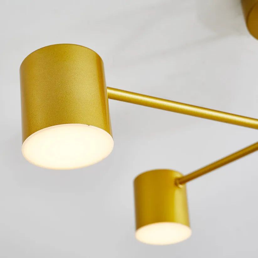 Moderne Loftlampe Med 6 Drejelige LED-Hoveder – Alsidig Belysning Og Chic Design 