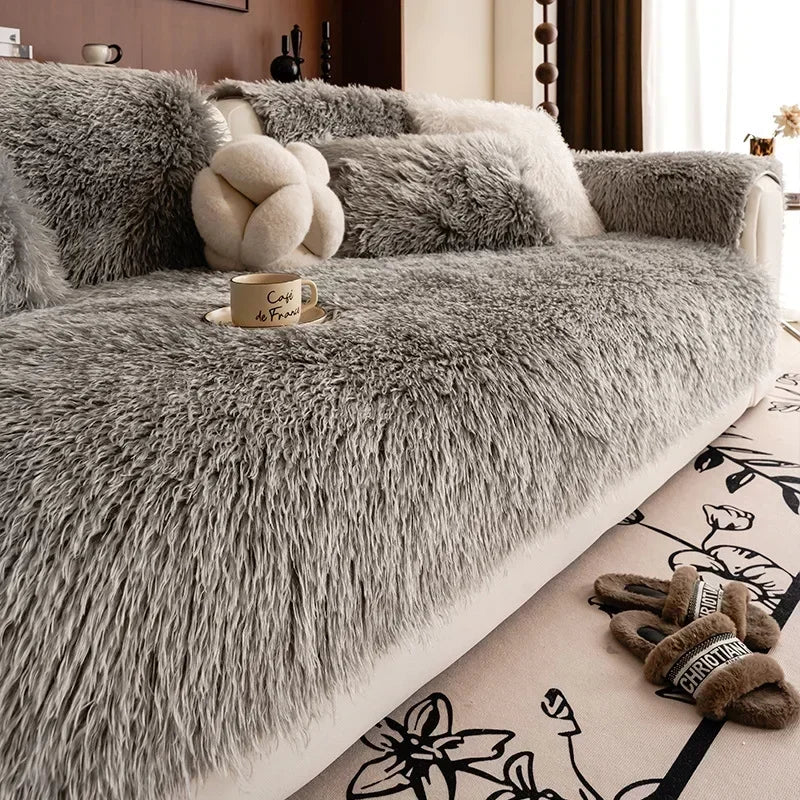 Miękki pluszowy pokrowiec na sofę - absolutny komfort i elegancki styl